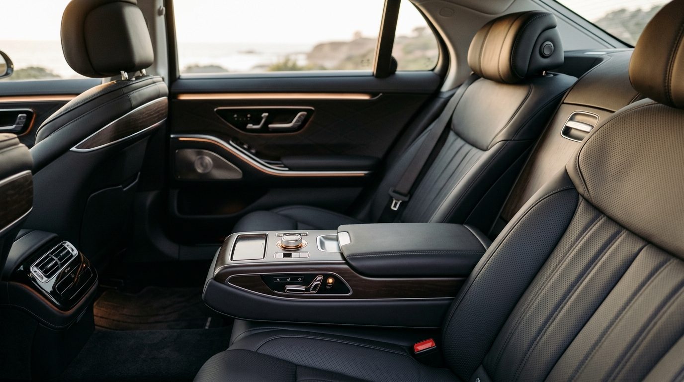 Sellerie en cuir et équipements intérieurs : l&rsquo;exigence du confort en voiture avec chauffeur