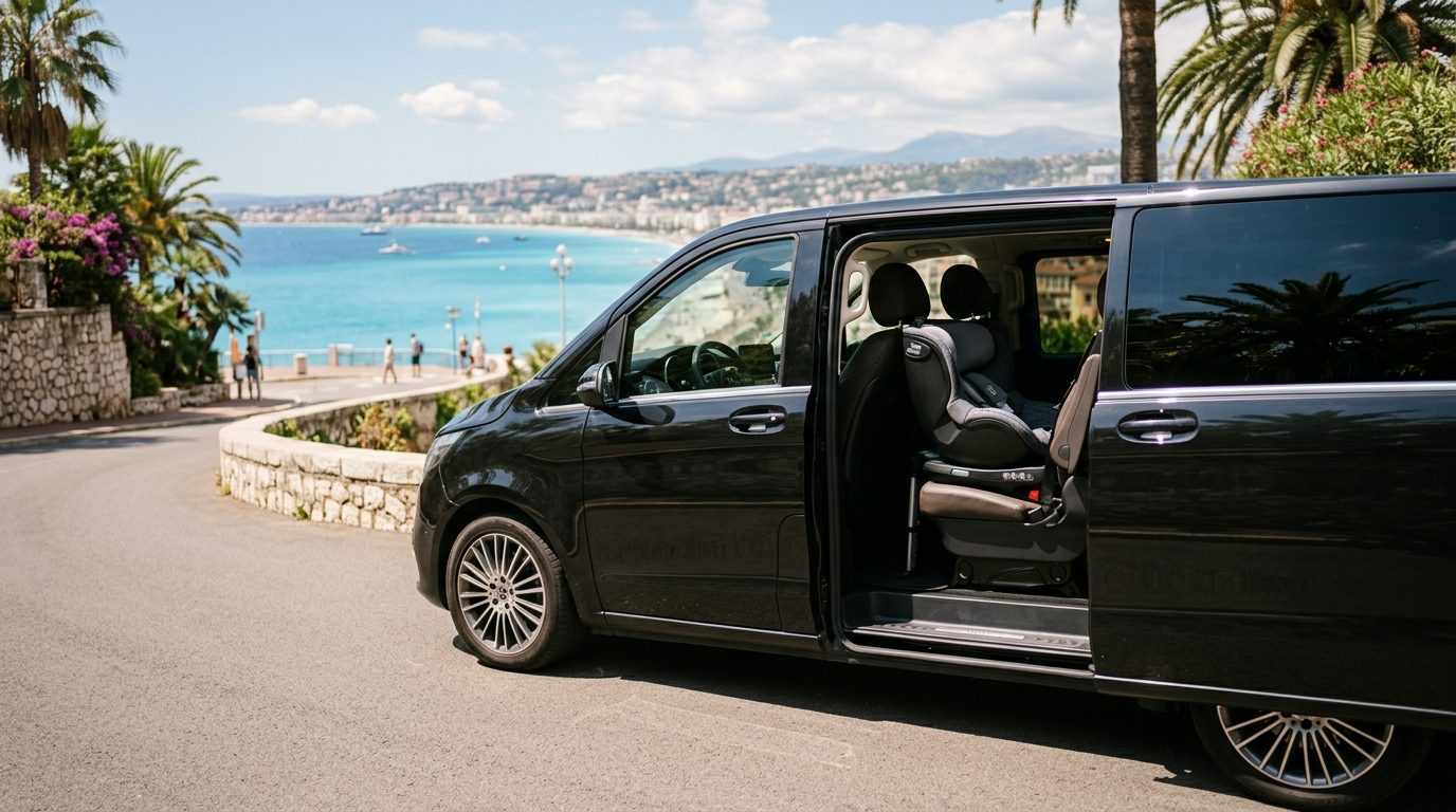 Chauffeur avec siège bébé à Nice : voyager sereinement en famille