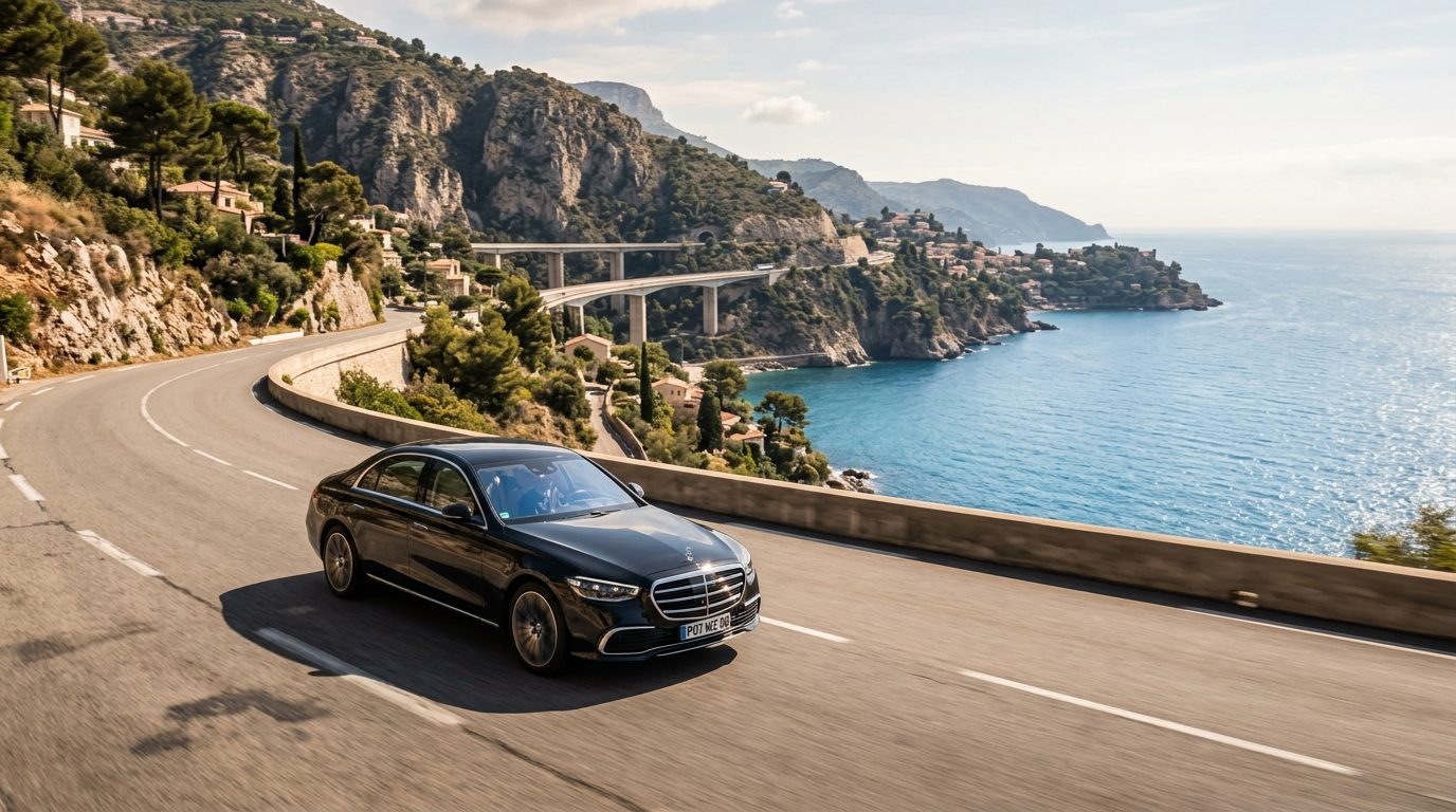 Chauffeur privé de Nice vers l&rsquo;Italie : guide complet des transferts transfrontaliers