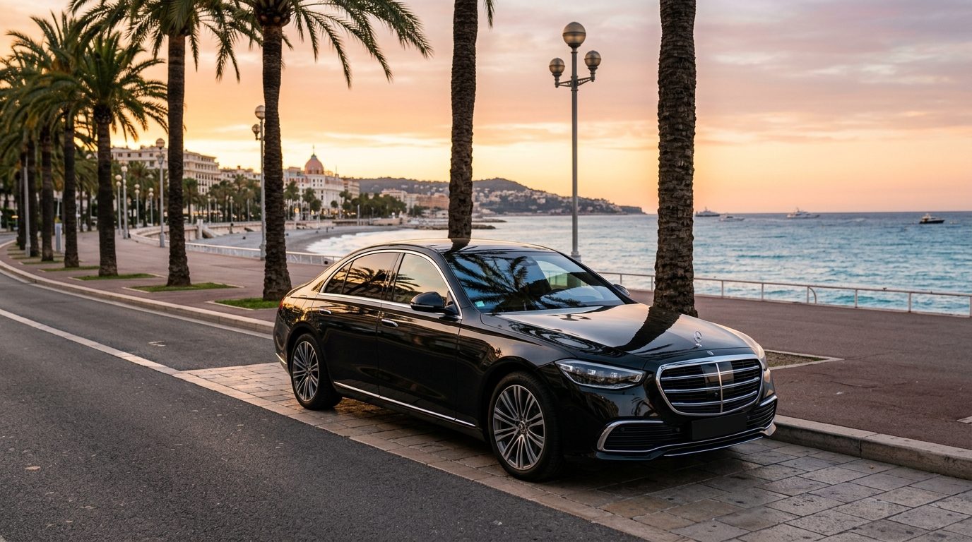 Mercedes Classe S avec chauffeur à Nice : le standard du transport haut de gamme