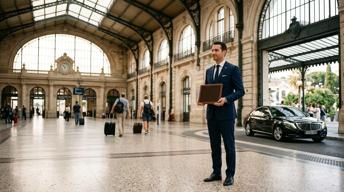 Assistance avec chauffeur privé à la gare de Nice-Ville : organisation et repères