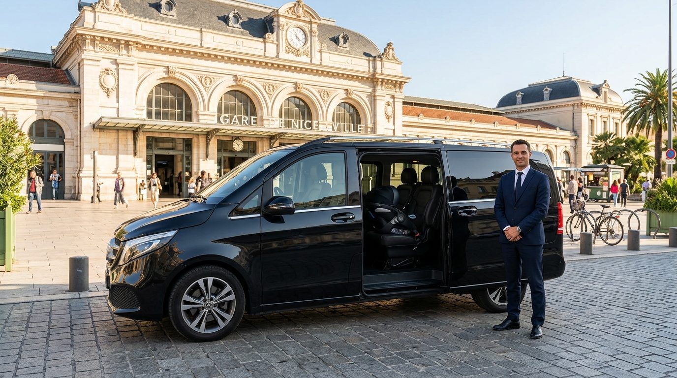Chauffeur privé avec siège bébé à la gare de Nice-Ville : guide pratique pour voyager sereinement en famille