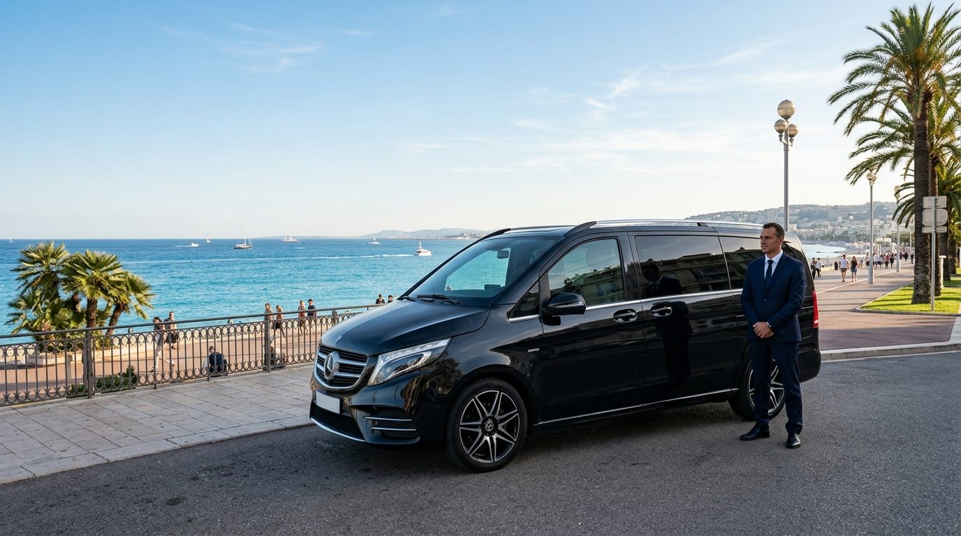Location de minibus avec chauffeur privé à Nice : guide logistique et confort de groupe