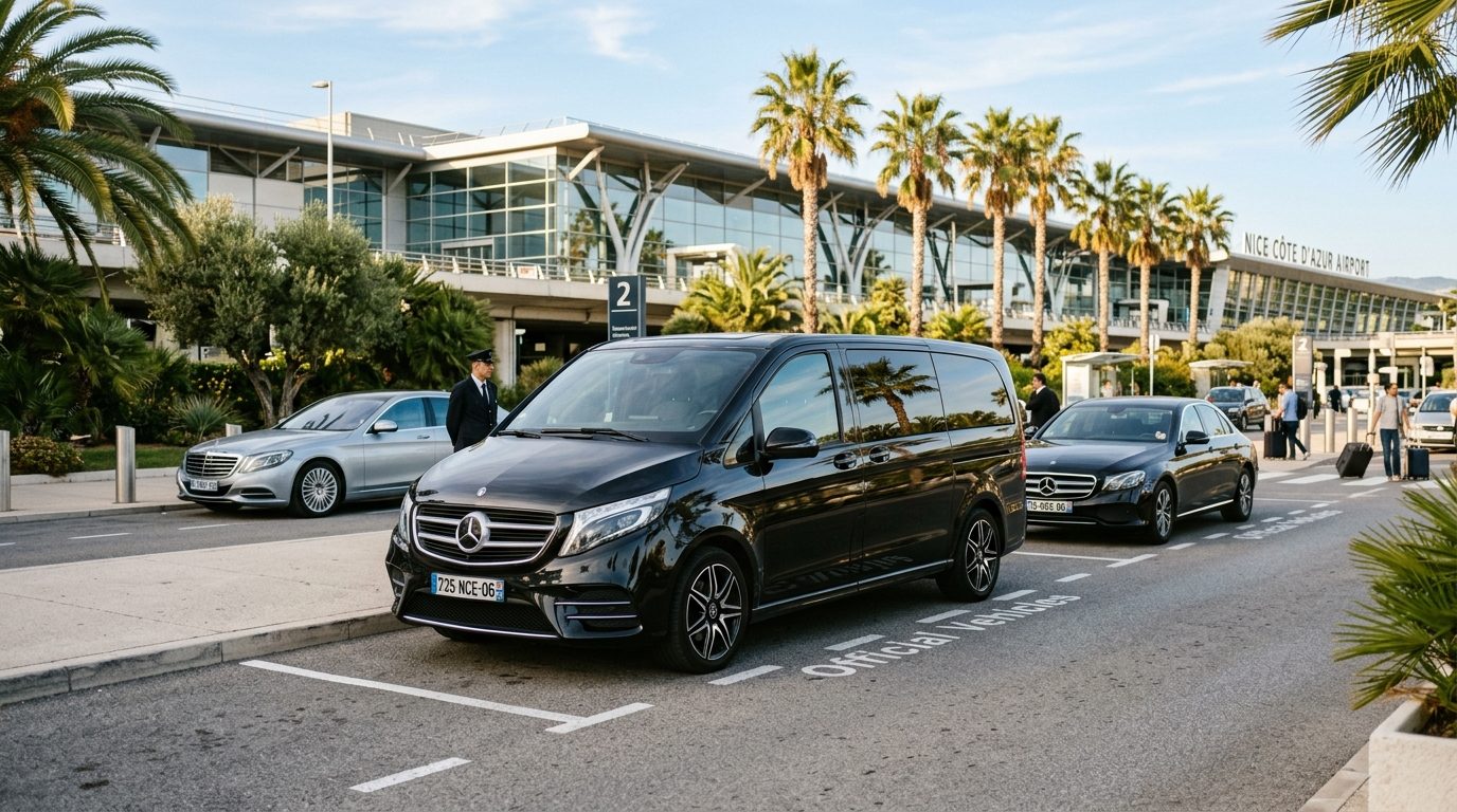 Attente d&rsquo;un chauffeur van à l&rsquo;aéroport Nice Côte d&rsquo;Azur (NCE) : organisation et repères
