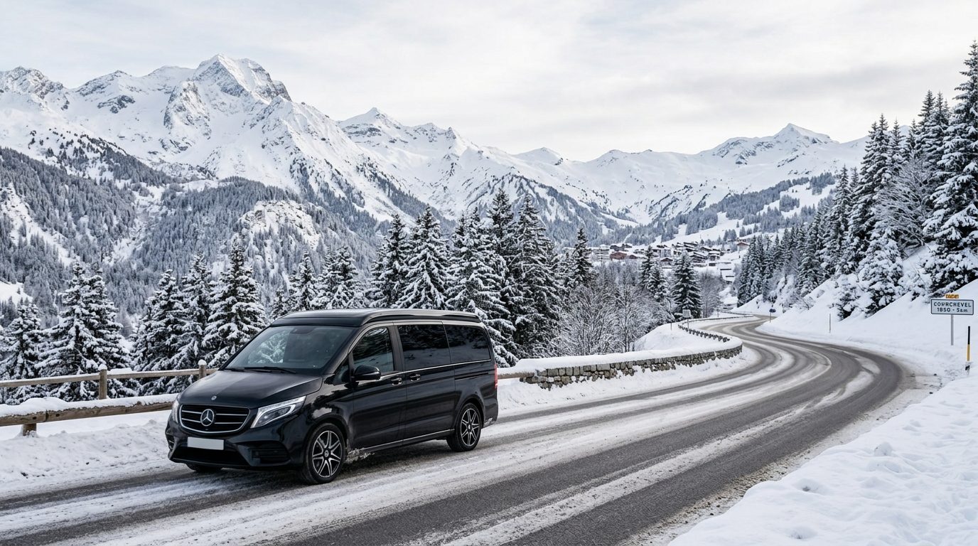 Chauffeur privé aéroport de Grenoble vers Courchevel : guide du transfert alpin