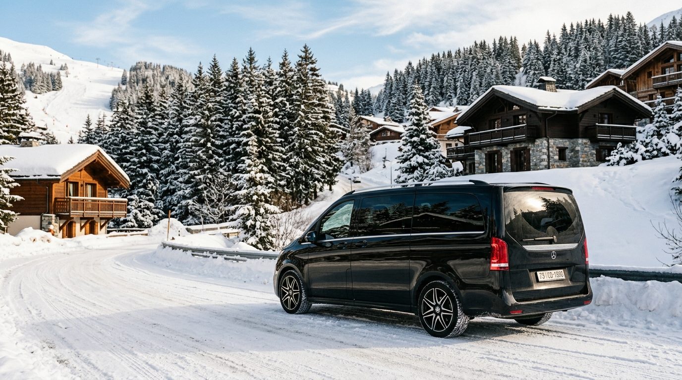 Chauffeur privé en Classe V à Courchevel : le guide du transport haut de gamme en altitude