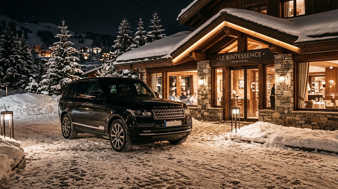 Chauffeur privé pour les grandes tables de Courchevel : l&rsquo;art de dîner l&rsquo;esprit serein