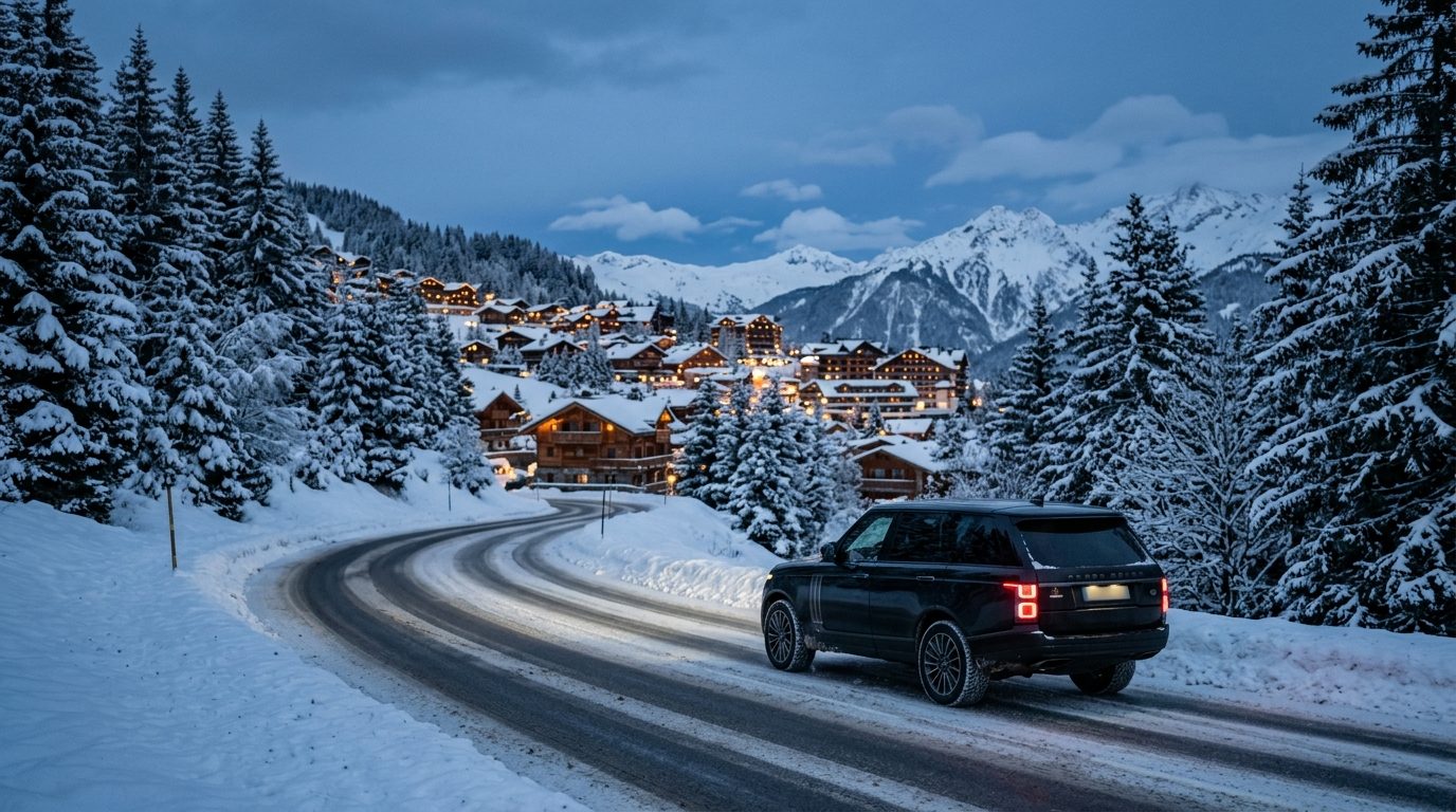 Chauffeur et pneus neige à Courchevel : sécurité et équipements hivernaux