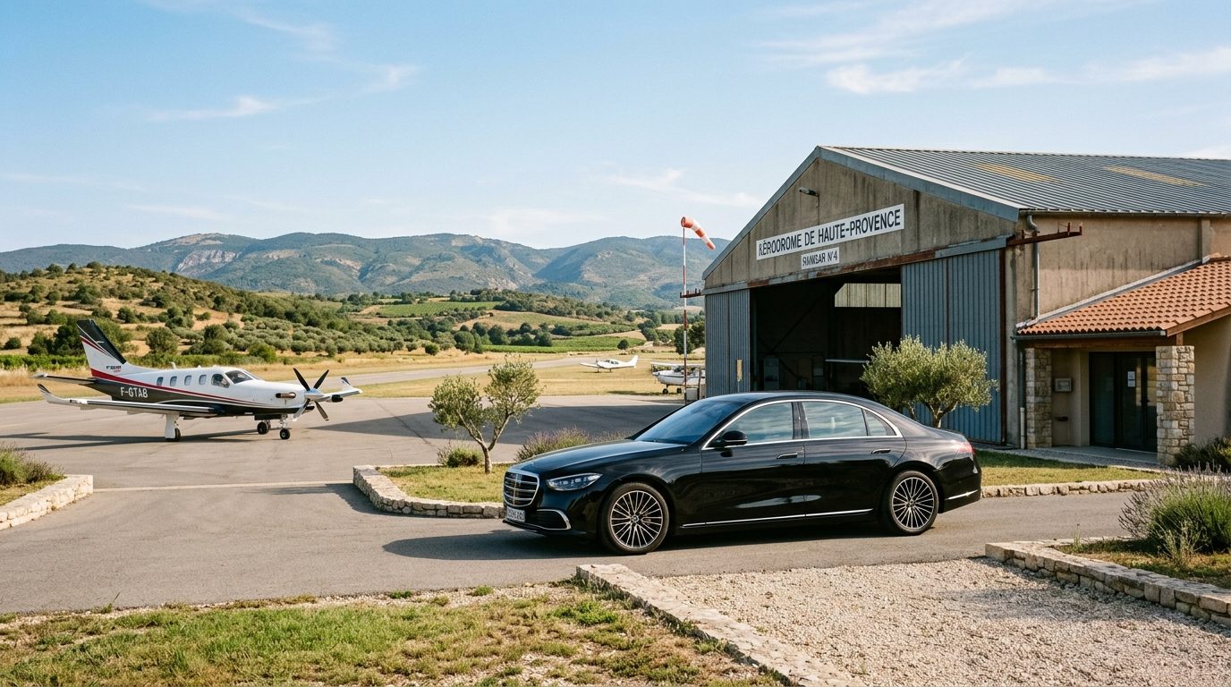Chauffeur privé à l&rsquo;aérodrome de Vinon-sur-Verdon : guide des transferts et liaisons régionales