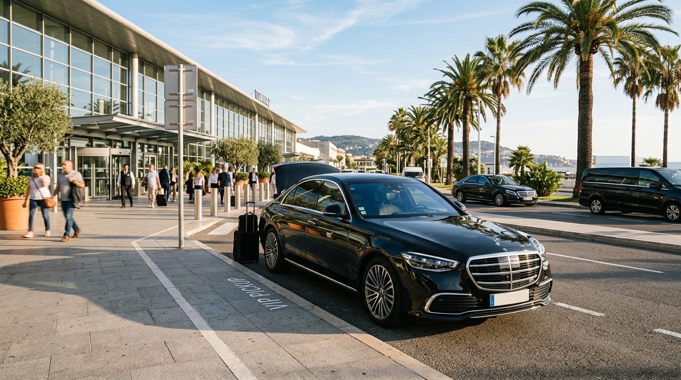 Chauffeur privé luxe à l&rsquo;aéroport de Nice NCE : guide d&rsquo;un transfert haut de gamme