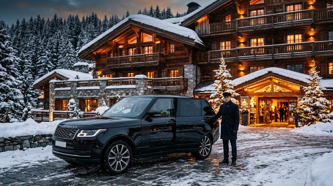 Chauffeur privé à l&rsquo;Hôtel Barrière Les Neiges : guide de transport à Courchevel 1850
