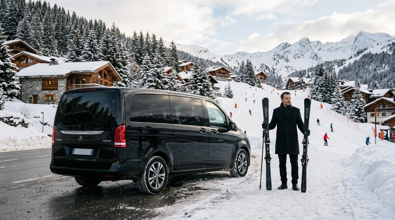 Chauffeur privé à Courchevel pour l&rsquo;école de ski : confort et ponctualité sur les pistes