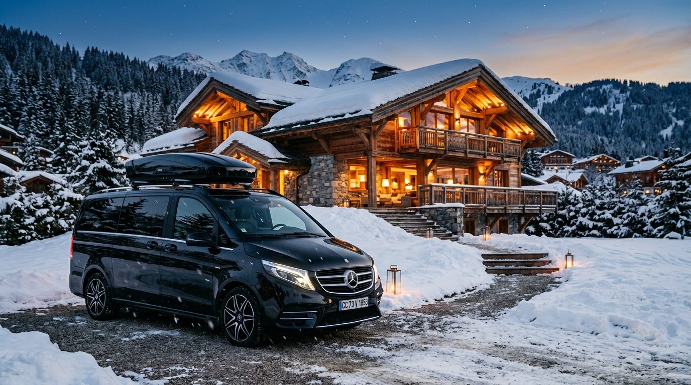 Chauffeur privé et matériel de ski à Courchevel : organiser ses transferts