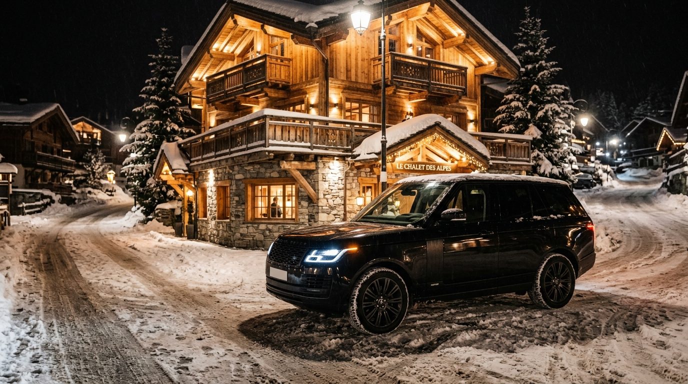 Chauffeur privé à Courchevel en soirée : organisation et sérénité nocturne