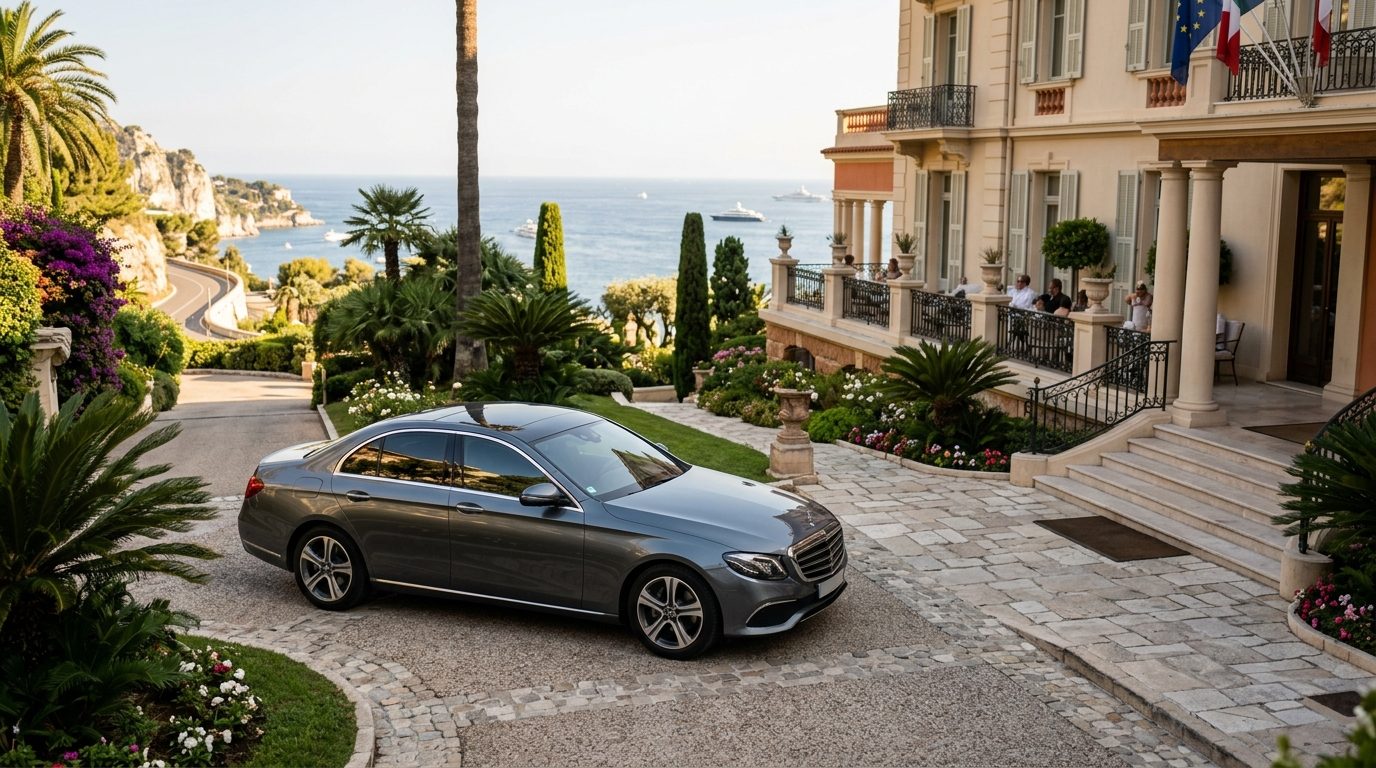 Chauffeur privé Mercedes Classe E au Château de la Messardière à Saint-Tropez