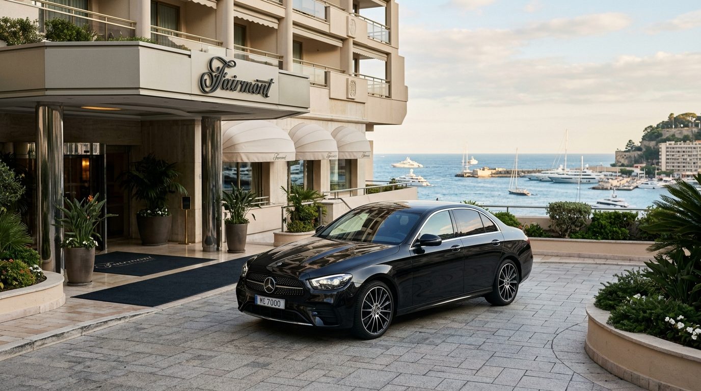 Mise à disposition d&rsquo;une Mercedes Classe E au Fairmont Monte Carlo : le repère du voyageur