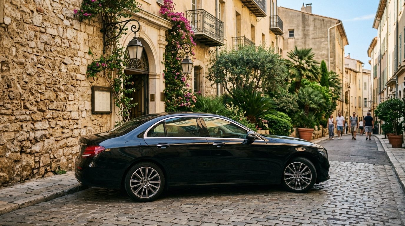 Chauffeur privé Mercedes Classe E à l’Hôtel du Couvent, Nice : service et mise à disposition