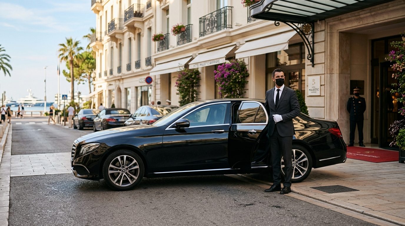Chauffeur privé Mercedes Classe E à l&rsquo;Hôtel Gray d&rsquo;Albion Cannes : organisation et mise à disposition