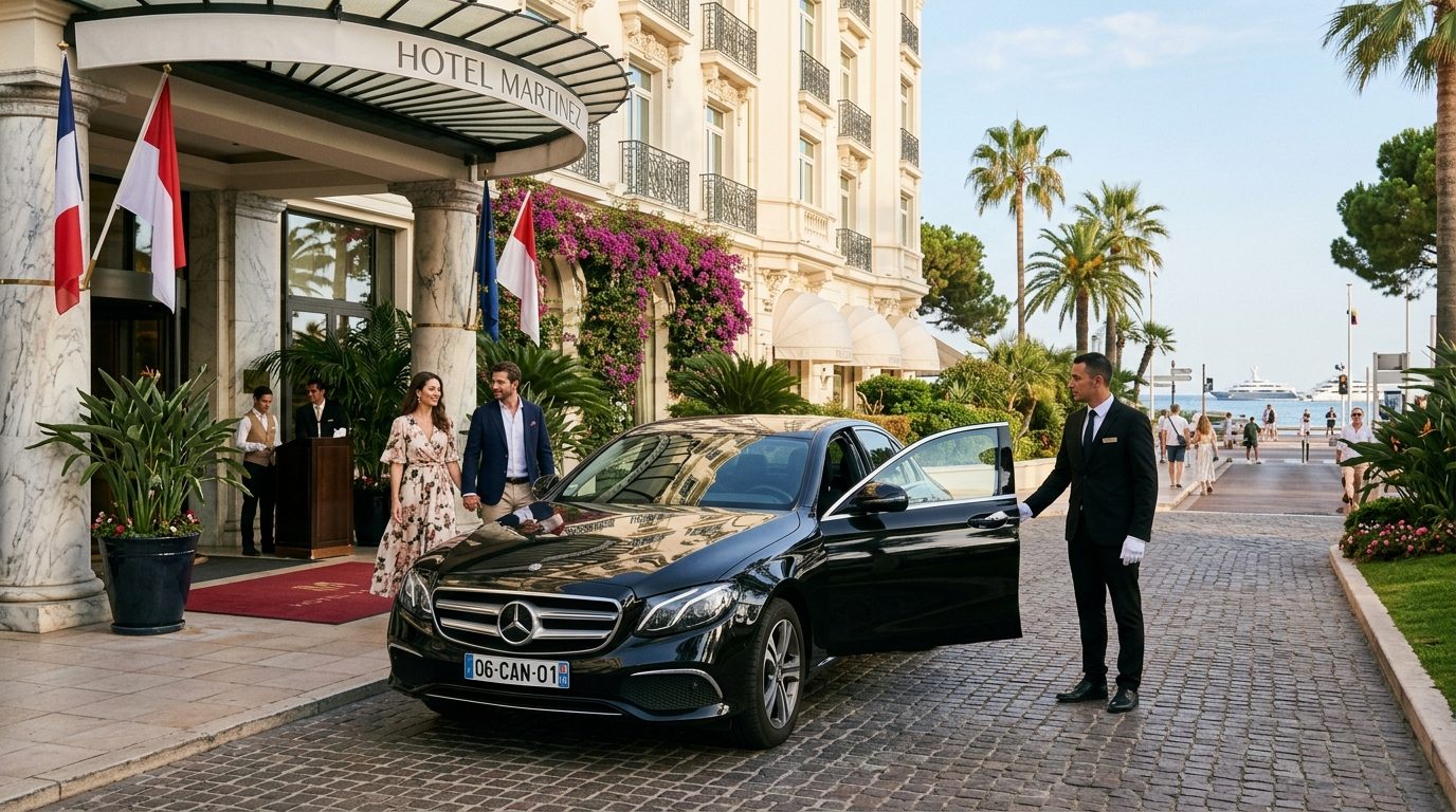 Chauffeur privé Mercedes Classe E à l&rsquo;Hôtel Majestic Barrière Cannes : guide de mise à disposition