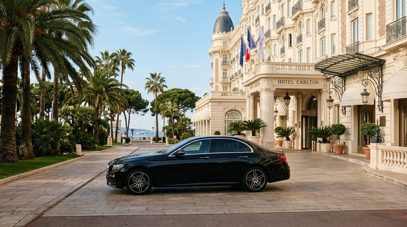 Chauffeur privé Mercedes Classe E au Carlton Cannes : guide de la mise à disposition