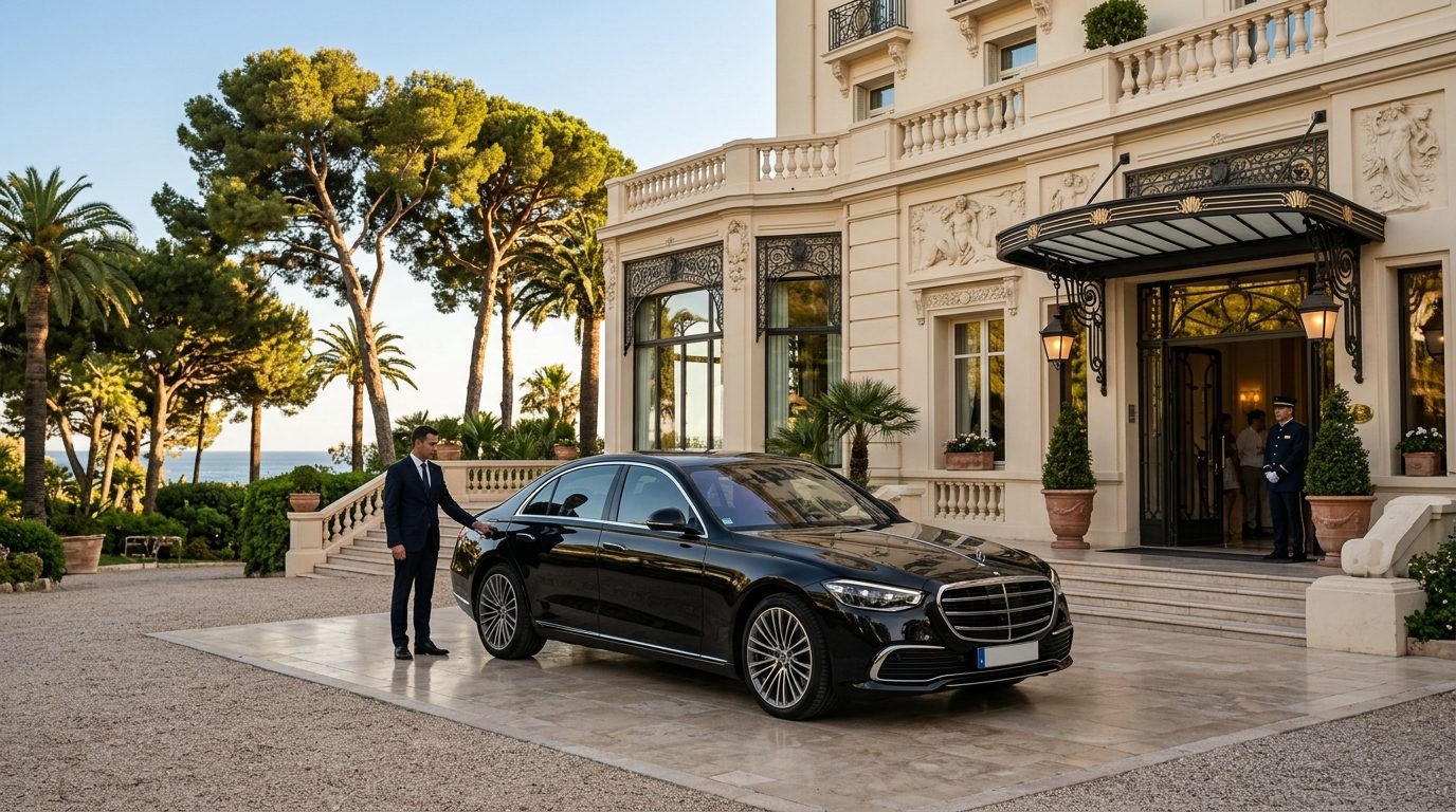 Chauffeur privé Mercedes Classe S à l’Hôtel Juana d’Antibes : service de mise à disposition