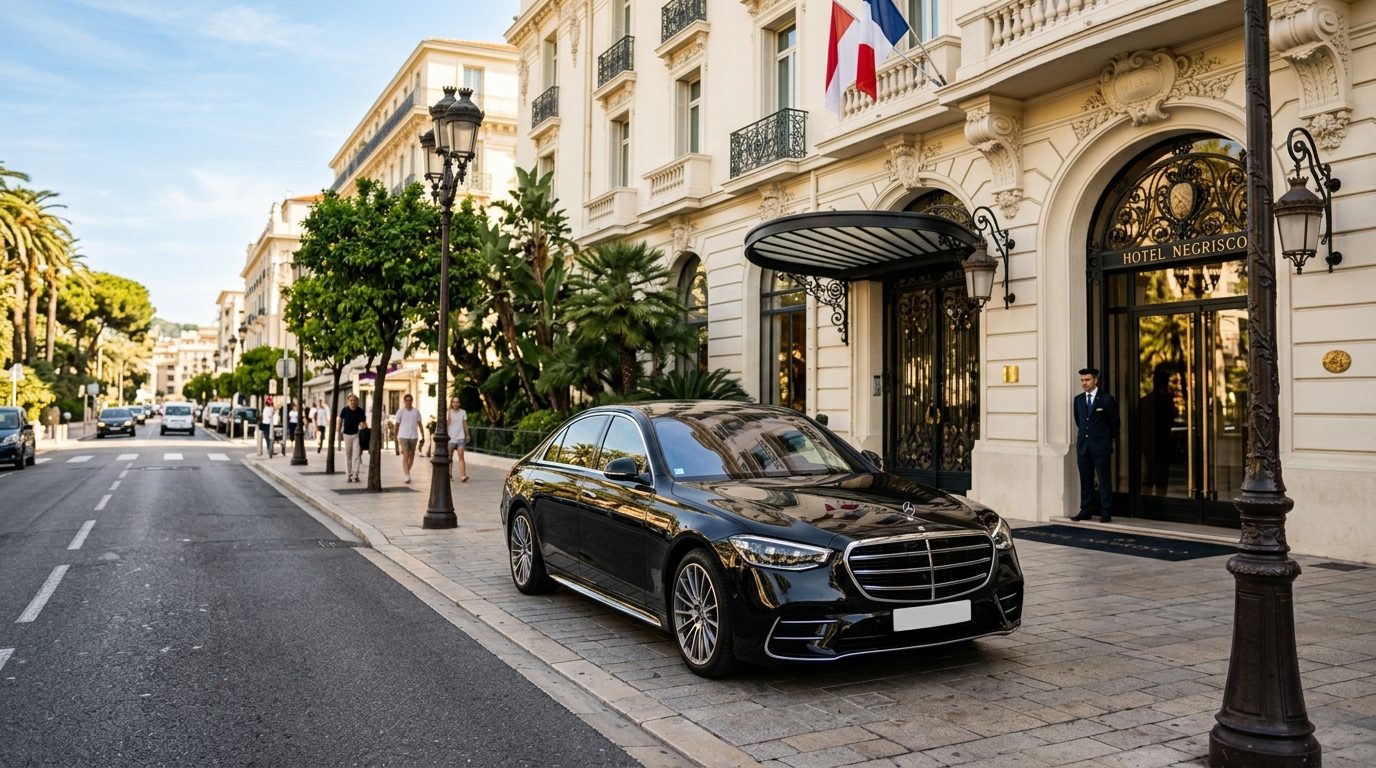 Chauffeur privé en Mercedes Classe S au Boscolo Nice : guide de la mise à disposition