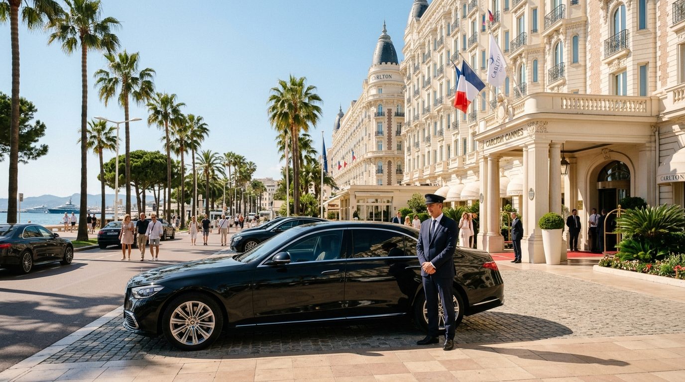 Chauffeur privé Mercedes Classe S au Carlton Cannes : guide de la mise à disposition