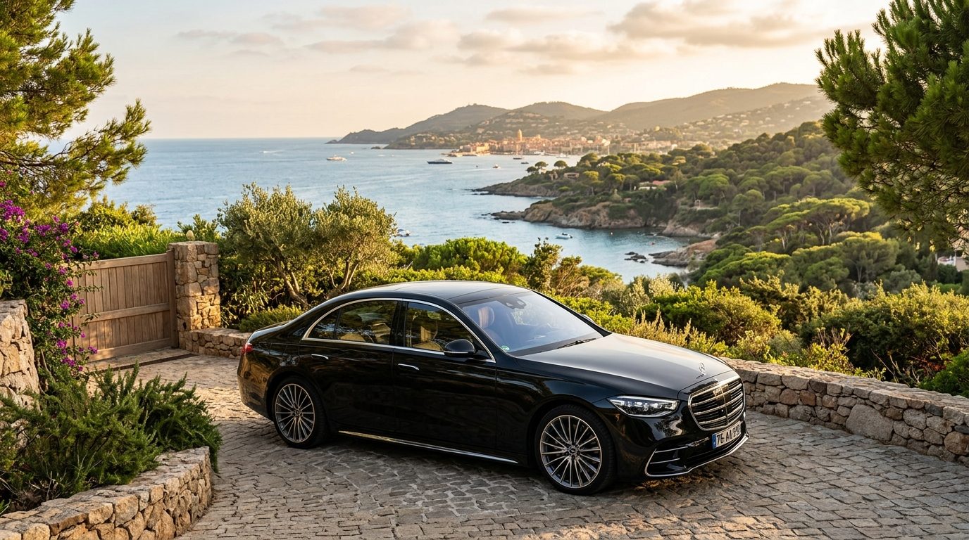 Chauffeur privé Mercedes Classe S à La Réserve Ramatuelle : l&rsquo;art de la mise à disposition sur la presqu&rsquo;île