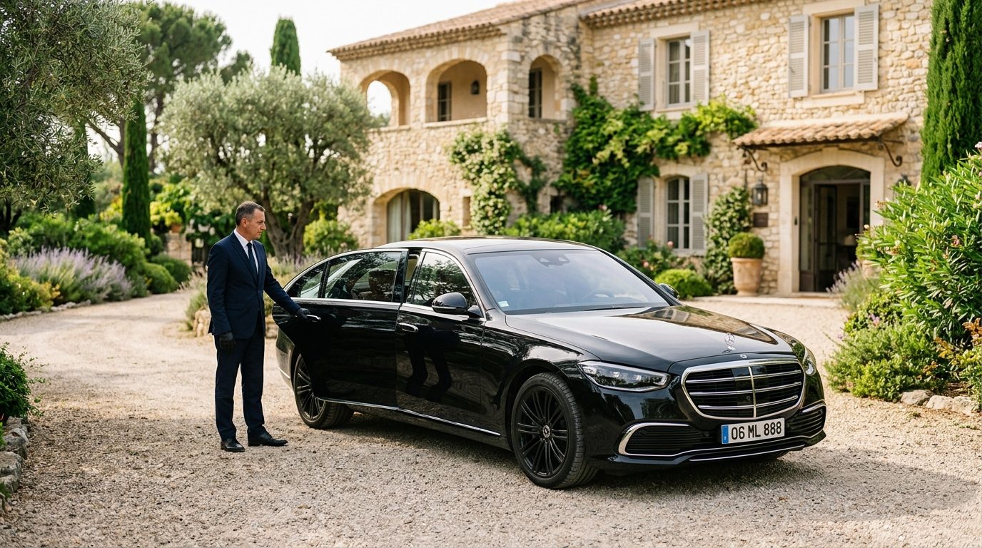 Chauffeur privé en Mercedes Classe S au Mas Candille : l&rsquo;art de la mise à disposition à Mougins