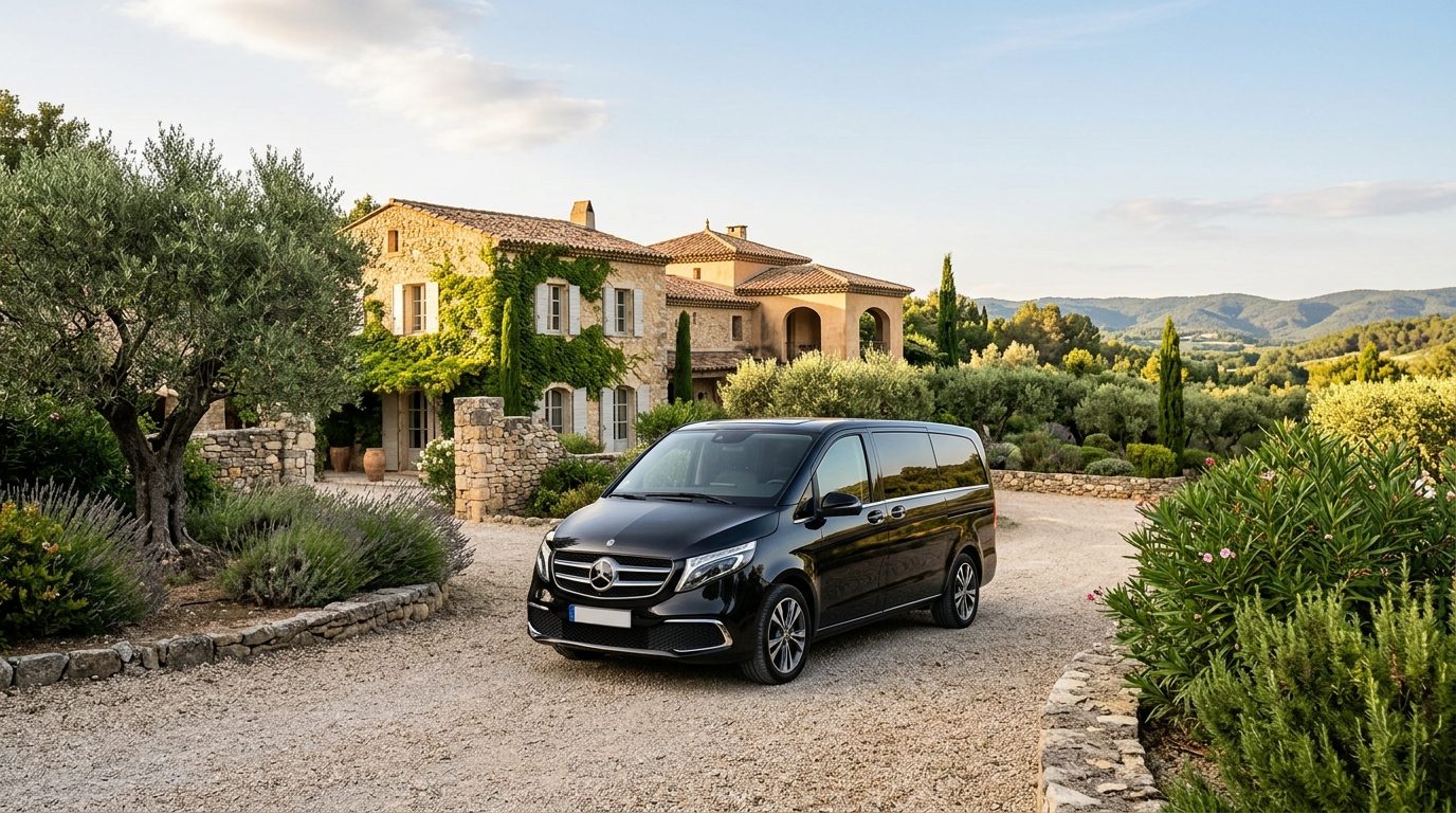 Chauffeur privé Mercedes Classe V au Château Saint-Martin & Spa : le choix de la mise à disposition à Vence