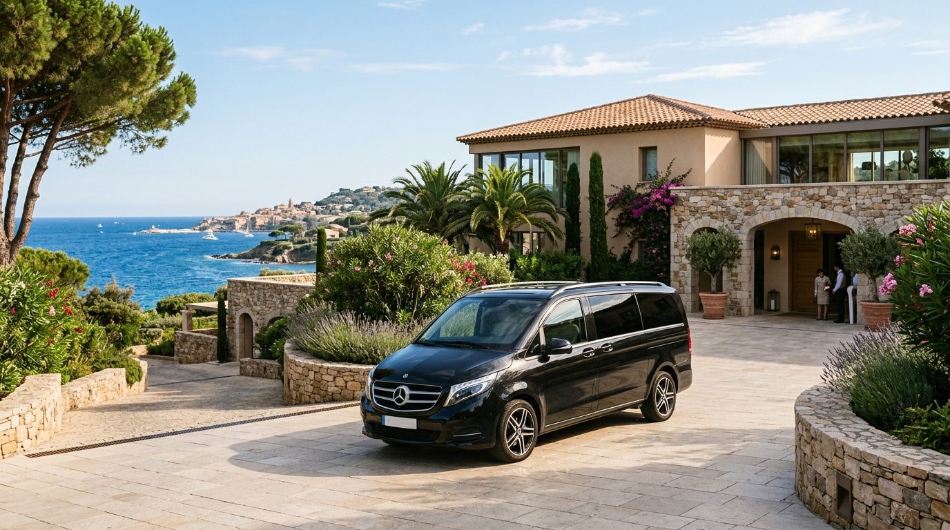 Chauffeur privé Mercedes Classe V à La Réserve Ramatuelle : l&rsquo;art de la mise à disposition