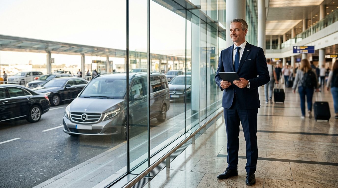 Chauffeur privé en van à l’aéroport de Nice (NCE) : les clés d’un accueil avec panneau personnalisé