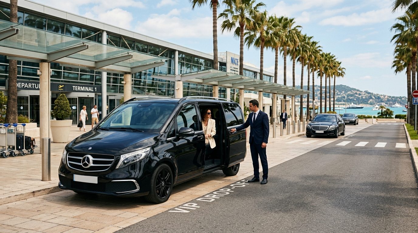 Chauffeur van de luxe à l&rsquo;aéroport de Nice (NCE) : le choix de l&rsquo;espace et du raffinement