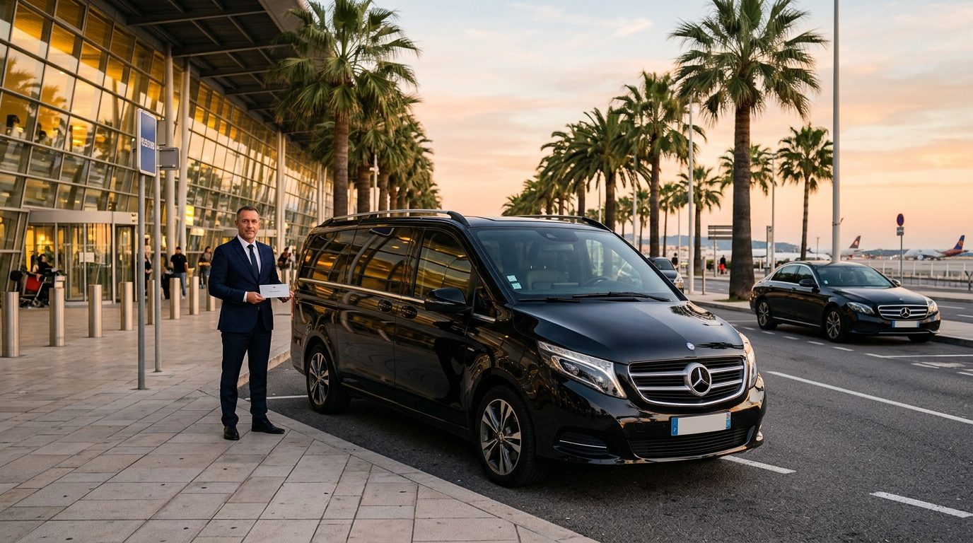 Chauffeur van exclusif à l’aéroport de Nice Côte d’Azur (NCE)