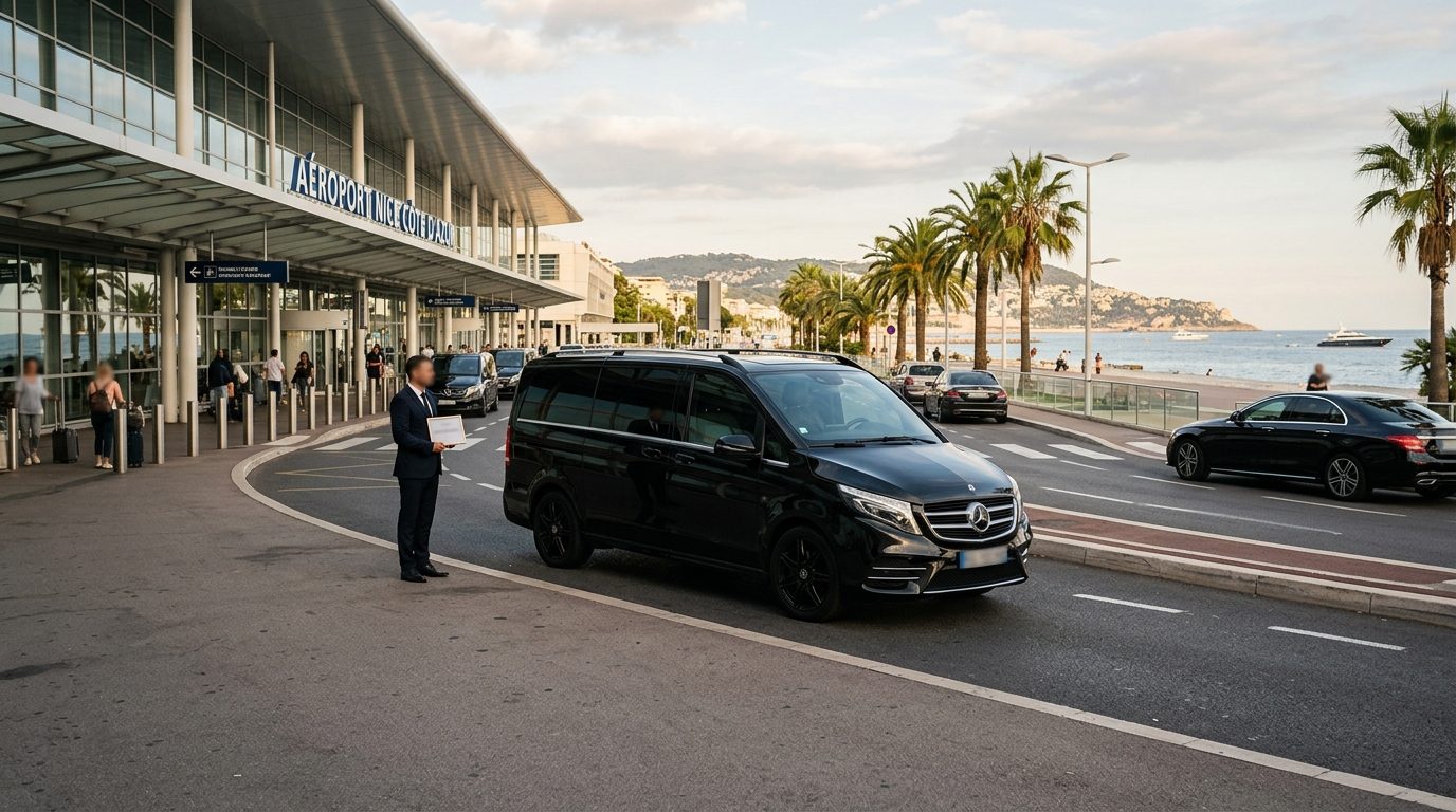 Location de van avec chauffeur pour une journée à l&rsquo;aéroport de Nice (NCE)
