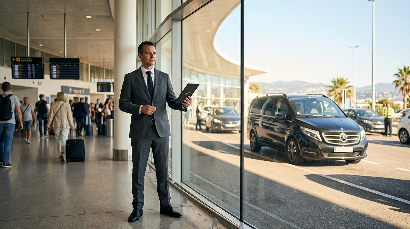 Meet and Greet à l&rsquo;Aéroport de Nice (NCE) en Mercedes Classe V : Organisation et Prestations