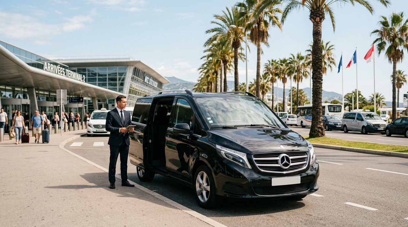 Mise à disposition à la journée en van à l’aéroport de Nice Côte d&rsquo;Azur (NCE)
