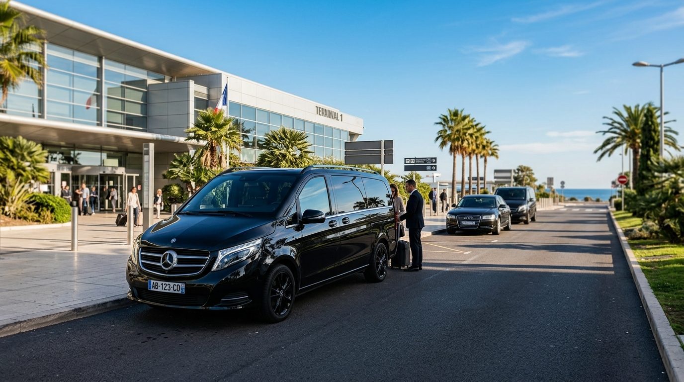 Navette aéroport Nice NCE 8 places : transport de groupe haut de gamme