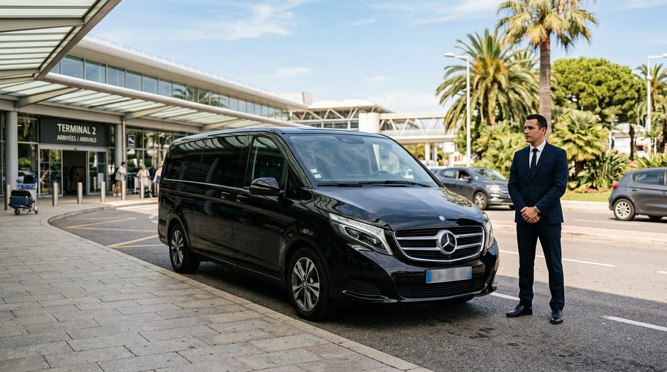 Service de van exclusif à l&rsquo;aéroport de Nice NCE : confort et logistique sur mesure