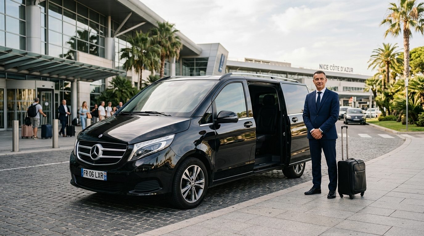 Service VIP à la journée en van à l&rsquo;aéroport de Nice Côte d&rsquo;Azur