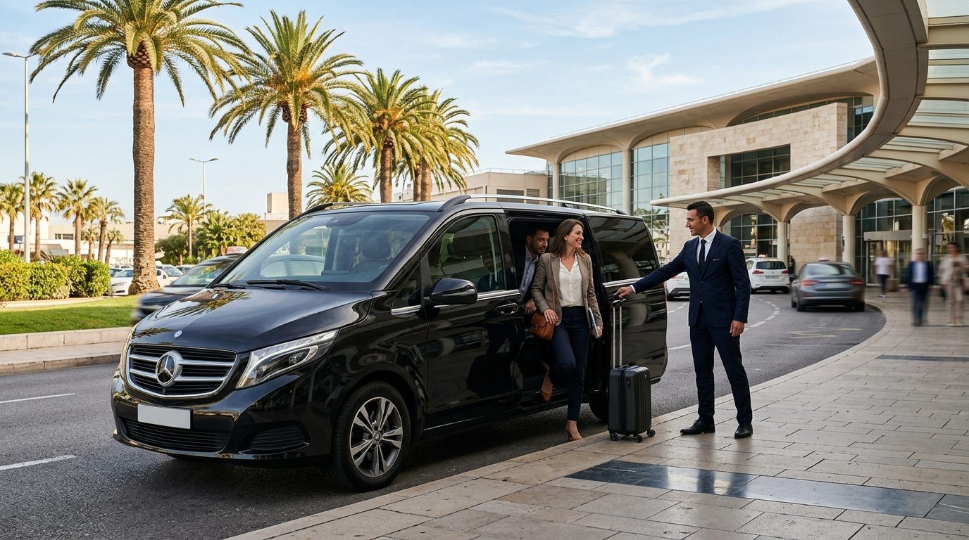 Van de transport haut de gamme pour 7 passagers à l'aéroport de Nice Côte d'Azur