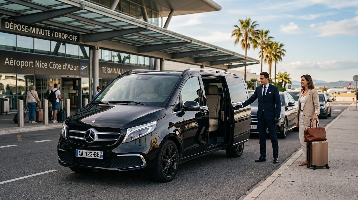 Transfert en Classe V à l’Aéroport de Nice NCE : Guide et Repères