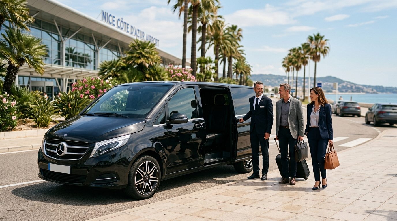 Transfert exclusif à l&rsquo;aéroport Nice Côte d&rsquo;Azur (NCE) : guide du transport privé haut de gamme