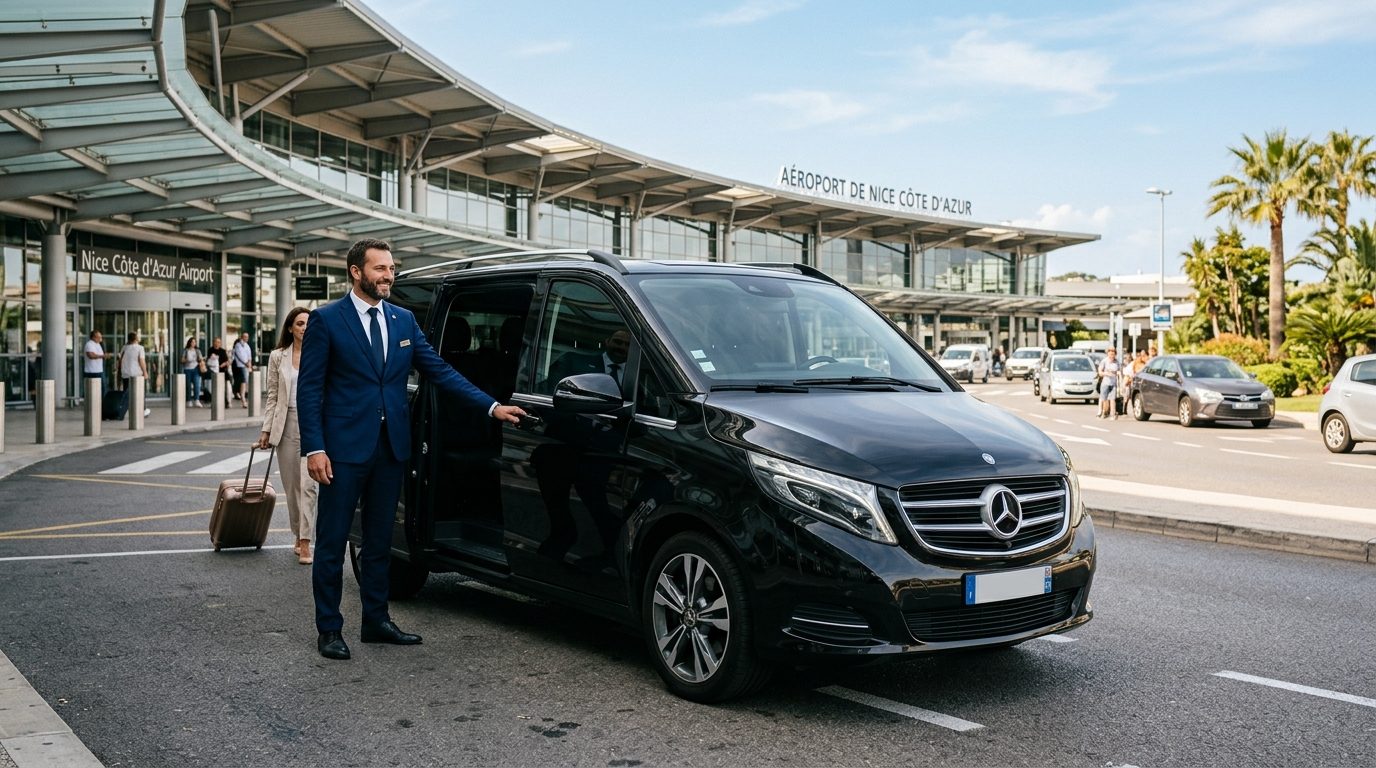 Transfert Aéroport Nice NCE vers Antibes en Van : organisation et repères pratiques