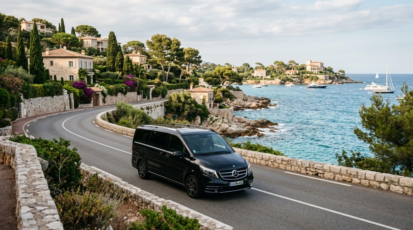 Transfert Aéroport Nice NCE vers Cap d’Antibes en Van : Guide et Organisation