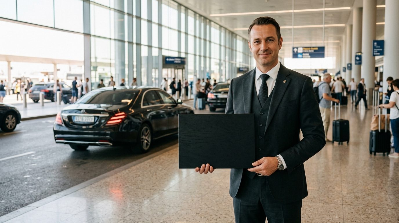 Transfert Aéroport Nice (NCE) vers Menton en van 6 places : accueil nominatif et confort