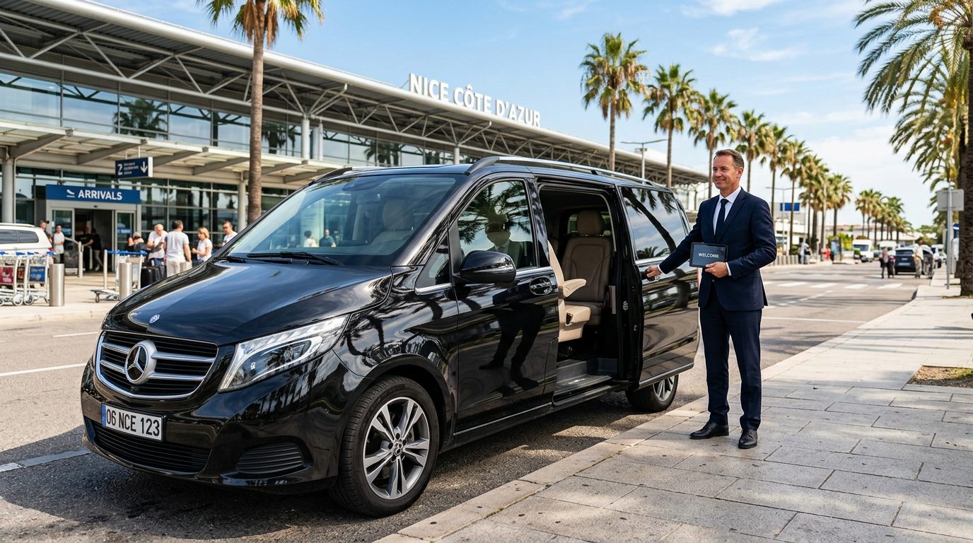 Transfert Aéroport Nice vers Saint-Tropez en van 8 places : accueil VIP et organisation