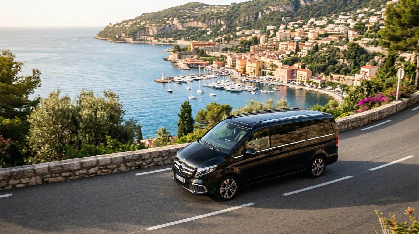 Transfert de l’Aéroport Nice Côte d’Azur vers Villefranche-sur-Mer en Van