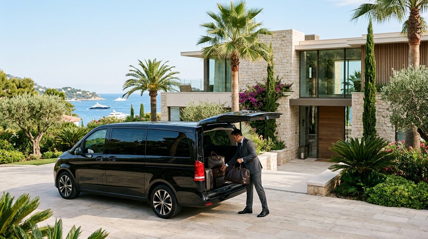 Transfert à domicile vers l&rsquo;aéroport de Nice en van : organisation et sérénité