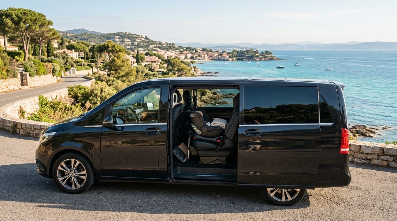 Transfert en van avec siège bébé à Carqueiranne : guide pratique et sécurité